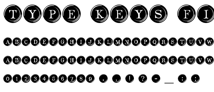 Type Keys Filled font